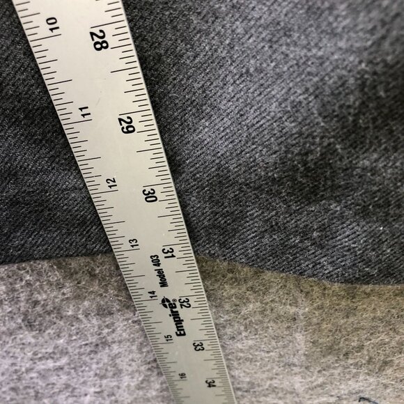 Gap Relaxed Pleated Dress Pant Mens M Gray Flannel Wool-Like Baggy Elastic Waist - Picture 8 of 12